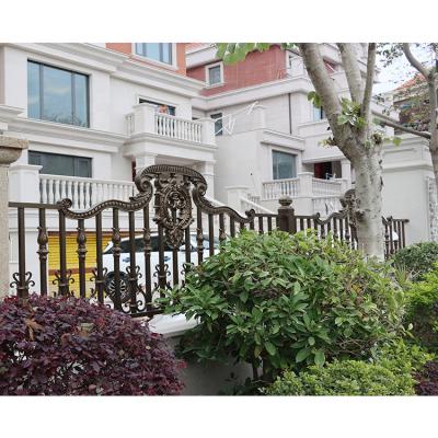 China JURUI factory sale modern direct elegant wrought iron/aluminum garden balcony home villa fence for sale