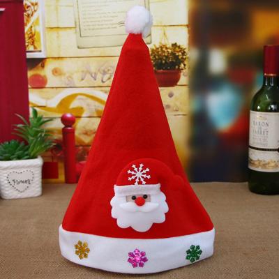 China 2021 Decorative Christmas Santa Claus Snowman Light Up Christmas Hat Cartoon Christmas Decorations LED Hats For Kids Adult Gifts for sale