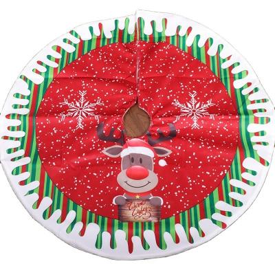 China Hot Sale 80cm Christmas Nonwoven Fabrics Christmas Tree Skirt Sublimation for sale