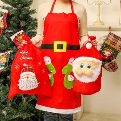 China Factory Wholesale 30cm-70cm Christmas Santa Returns Gift Velvet Christmas Bags for sale