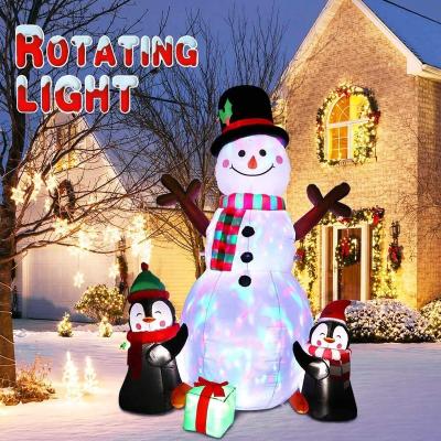 China Ourwarm Navidad Penguins and 2022 Outdoor Inflatable Snowman Decoration Xmas Decoracion Christmas Decoration with LED Light for Indoor Outdoor Decoration for sale