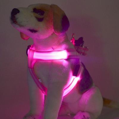 China 2021 Lights Wholesale Pet Accessories Colorful Easy Walk LED Dog Harness for sale