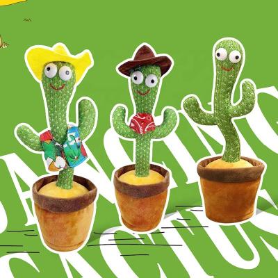 China 2022 Hot Selling Plush OEM Singing Dancing Saxophone Cactus Toys Recording Toy Plush Electric Soft Dancing Cactus Stuffed Toy for sale