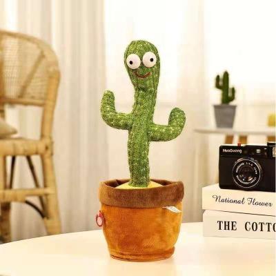 China Oyuncak New Plush Wholesale Plush Dancing Cactus Electric Doll Cute Stuffed Toy Twist Dancing Cactus Toy for sale