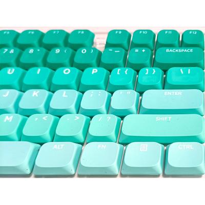 China Keycaps For DIY Slanted Replacement Green Custom KeycapSet KeycapSet Plastic OEM Keycaps Cute Gifts For Ergonomic PC Keyboard for sale