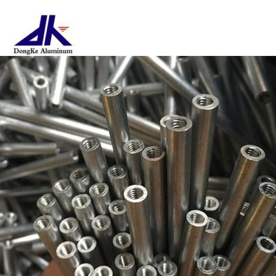 China 6061 t6 industrial aluminum internally threaded aluminum tube for sale