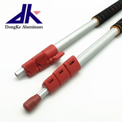 China 26 feet extenclean viable aluminum telescopic pole with flip cam locking clamp for window cleaning poles for sale