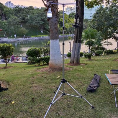 China Lightweight Aluminum Telescopic Tripod Stand Light Pole For Outdoor Camping Lamp Portable Hanging Bracket for sale