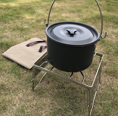 China Easily Cleaned Outdoor Windproof Portable Pot Holder Assembly Stainless Steel Stove Camping For Camping Hiking for sale