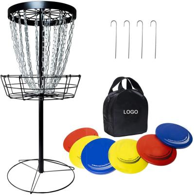 China Precision Outdoor Custom Disc Golf Basket Set For Disc Golf Sport for sale