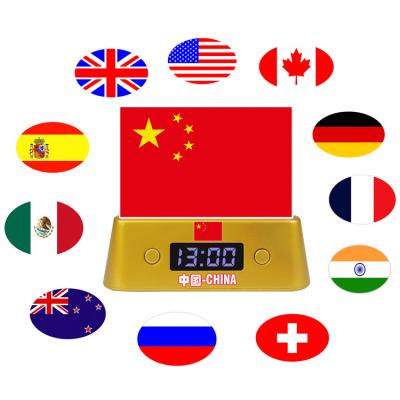 China Modern China Flags Table Lamp Picture Photos Frames Night Light Motion Activated Clear Acrylic For Office Decor Office Unique Gifts Girls for sale