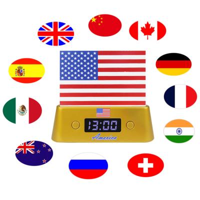 China Modern USA Flags Table Lamp Picture Photos Frames Night Light Motion Activated Acrylic Unique Gifts For Office Decor Birthday Girls Kid for sale