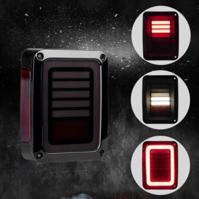 China Durable Black ABS Housing LED Tail Lights Curb Turn Signal Smoke For JEEP Wrangler JK 07-17 for sale