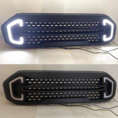 China Grill for Ford Grille for 2019-2022 Ford Ranger T8 Front Hood Replacement Grill with LED Lights for sale