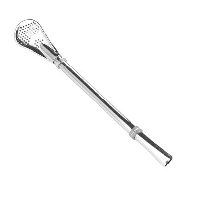 China Viable Drinking Milk Tea 304 Stainless Steel Bar Straw Bar Tea Strainer Spoon Supply From China Supplier for sale