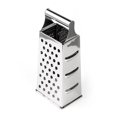 China Stainless Steel Sustainable Grater Kitchen Four Sides Grater Vegetable Cheese Grater for sale