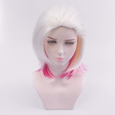 China European straight wig high temperature silk realistic color fashion style big female and American gradient back synthetic wig wholesale for sale