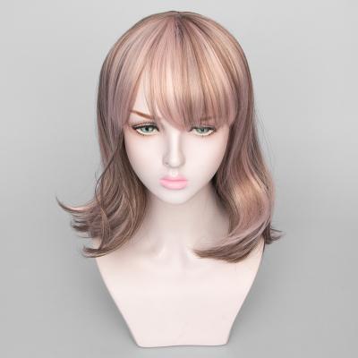 China Amazon Hot Business High Quality Handmade Fiber Wigs Body Wave Matte Gradient Long Curly Hair High Temperature Silk Hair Wigs For Women for sale