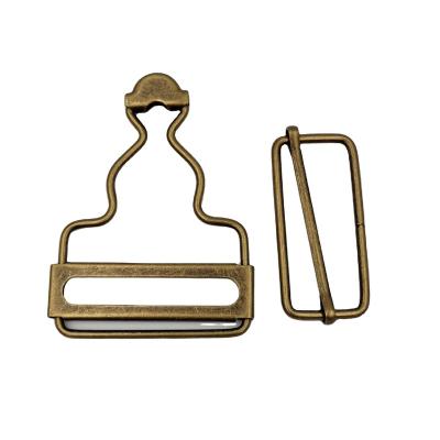 China Two Party Good Quality Adjustable Clip Slider Nickel Free Brass Metal Suspender Buckles for sale