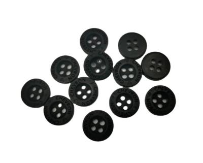 China Wholesale Custom Logo Polyester Men Shirt Buttons Garment 4 Hole Plastic Buttons Washable for sale