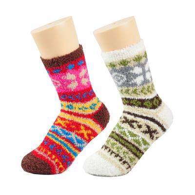 China Winter M11 Warm Colorful Antibacterial Cozy Crew Socks (COMFORTABLE SOCKS) For Women Warm Fuzzy Socks for sale