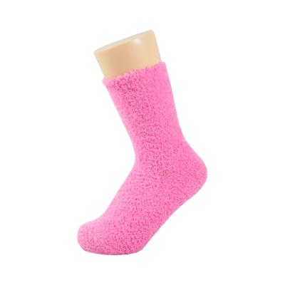 China M31 Antibacterial Pink Color Comfortable Crew Socks (COMFORTABLE SOCKS) For Women Sleep Socks for sale