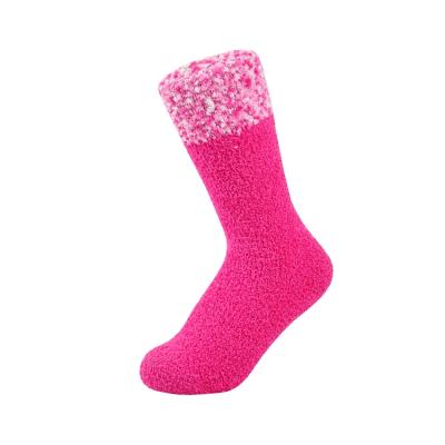 China M32 Pink Antibacterial Pure Color Comfortable Crew Socks (COMFORTABLE SOCKS) For Women Microfiber Socks for sale