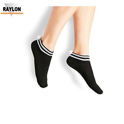 China Antibacterial Black Raylon-0292 Ladies Ankle Socks Women's Black Ankle Socks for sale