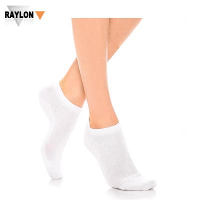 China RL-0293 Antibacterial White Women's Girls Cute White Ankle Socks for sale