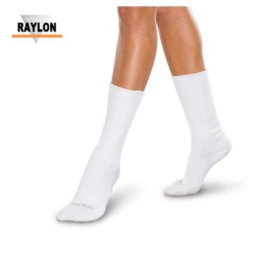 China Raylon-0382 Girls School Socks White Girl Antibacterial In White Socks for sale