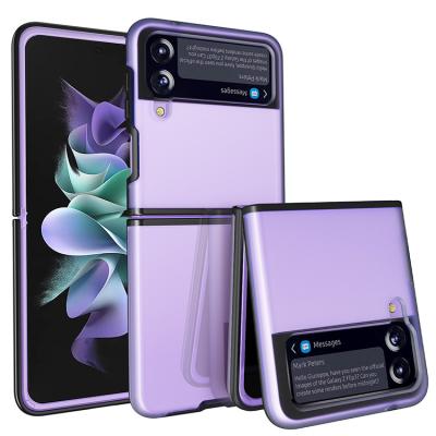 China Colorful tpu cover z folding slim shockproof flip 3 mobile pc 2 in 1 phone case for samsung galaxy z flip3 5g for sale