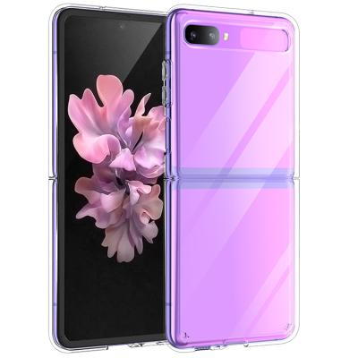 China Maximum Shockproof Cold Shockproof Acrylic Hard Soft Crystal Clear Shockproof TPU Cell Phone Cover Case For Samsung Galaxy Z Flip for sale