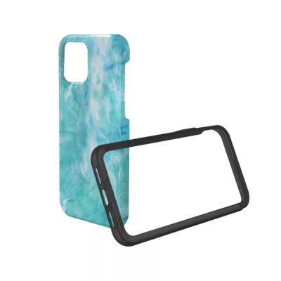 China New shockproof 3D sublimation blank case TPU bumper+hard PC 2 in 1 film coated sx lite cell phone cover for iphone13 max pro phone for sale