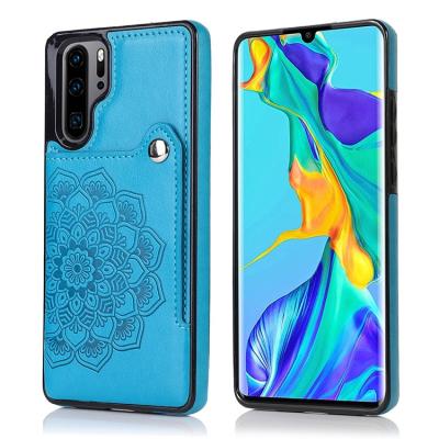 China Shockproof tpu leather wallet cell phone case PU leather phone case cover for Huawei P30 pro for sale