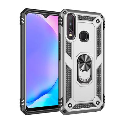 China Metal Shockproof Protective Ring Bracket Drop Adsorption Car Mount Mobile Phone Cover Case For Vivo V15 pro Y17 Y15 Y12 for sale