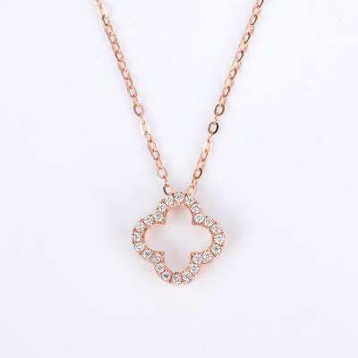 China Factory Wholesale Price FASHIONABLE 18K Necklaces 18K Pendant Red Dancing Diamond Necklace Jewelry for sale