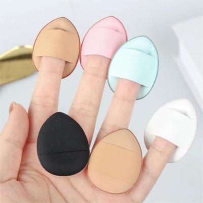 China Facial Beauty Makeup Sponge 6pcs/box Mini Finger Pad Water Drop Cushion Puff Cosmetic Makeup Sponge Powder Puff Concealer Foundation Makeup Sponge for sale