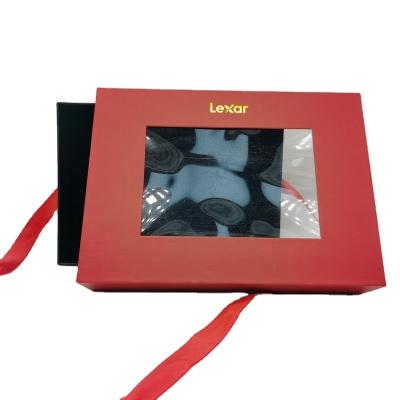 China Recyclable custom mystery luxury chocolate tea packaging rigid wigs gift magnetic box with window for present for sale