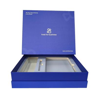 China Recyclable OEM Magnetic Gift Set Portable Rope Professional Factory 2 piece  removable lid box with neck for sale