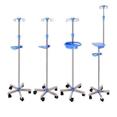 China Modern dedicated to hospitals and clinics mobile infusion pole stainless steel IV pole medical stand infusion stand for patient for sale