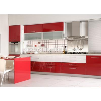 China CLASSIC Complete Modern High Gloss Red Cupboard Set Lacquer Sideboard for sale