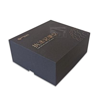 China Matte Black Paper Cardboard Recyclable Cardboard Packaging Custom Printed Boxes With Logo for sale