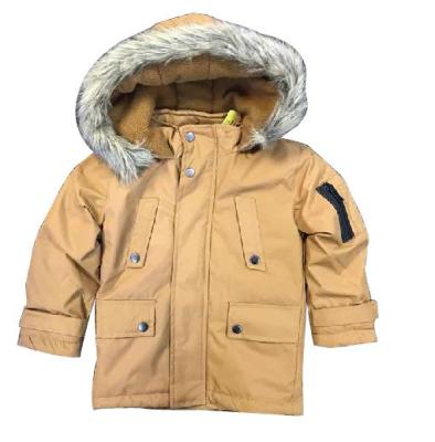 China Boys QUICK DRY Parka Padded Jacket With Fur Hood And Fur Lining Boys Clothing Campera Hombre Kids Clothing for sale