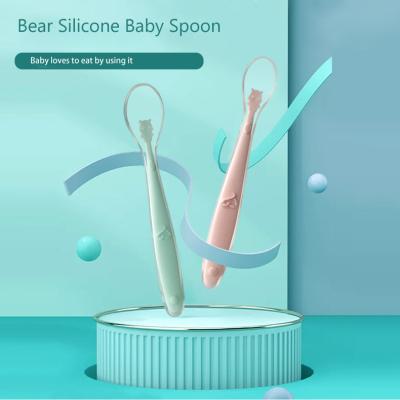 China Feeding Spoon BPA Food Grade Baby Spoon Bpa Silicone Bib Bowl Spoon Baby Soft Customizable Free Silicone Feeding Chisheng for sale