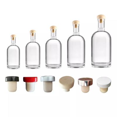 China Base Material Glass Bottle with Cork Stopper 200ml 375ml 500ml 750ml Cosmetic Packing for sale