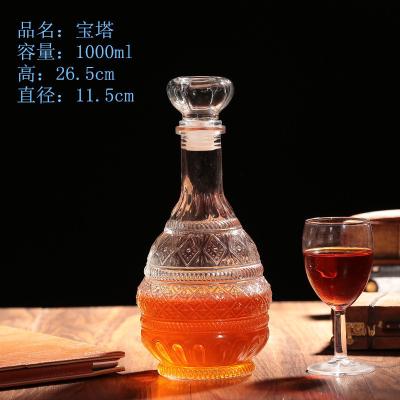 China Decanter de vodka de vidrio de 500ml 800ml 1000ml hecho con la protección del medio ambiente en mente en venta