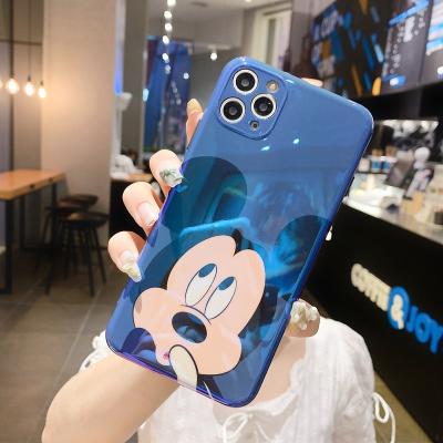 China Wholesale Mickey Blue Light IMD Shhh Light Mickey Cartoon Blue Light IMD Anime Phone Cover Phone Case For iPhone XR XS Plus 2020 Max Se 8 Pro Max Leather Flip Case 13 for sale