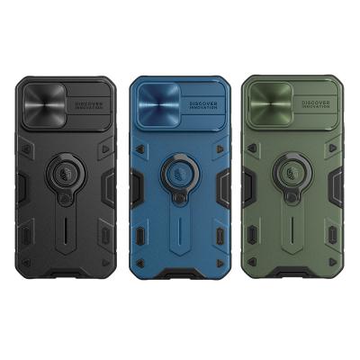 China Wholesale Nillkin Armor Strong Ring Stand Phone Shockproof Case For iPhone 13 Max Black Green Blue Impact Pro Case Good Resistance Original for sale