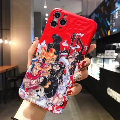 China Demon Slayer Diamond IMD Phone Cover Nine Piece Japan Cartoon Diamond Design IMD Phone Case For iPhone 13 Pro XS Max XR 8Plus XS XR IMD Max Silicone Phone Cover for sale