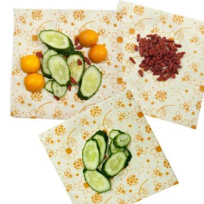 China Preserve Fresh Eco Friendly Custom Beeswax Plastic Reusable Premium Food Wraps Organic Pack of 3 for sale